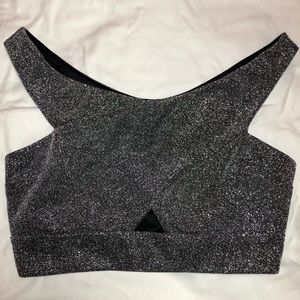 Silver Sparkle Crop Top